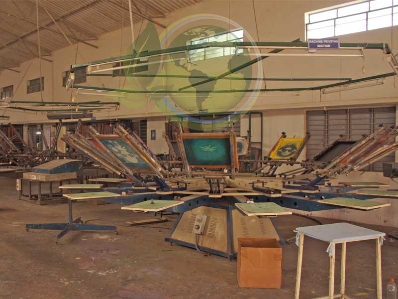 One of many water based screen printing facilities